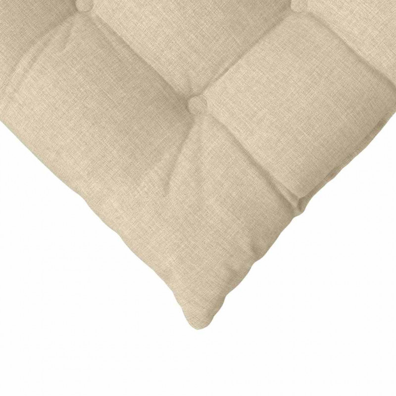 Poduszki na siedziska 4 pcs Kremowy 40 x 40 x 6 cm tkanina