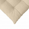 Poduszki na siedziska 4 pcs Kremowy 40 x 40 x 6 cm tkanina