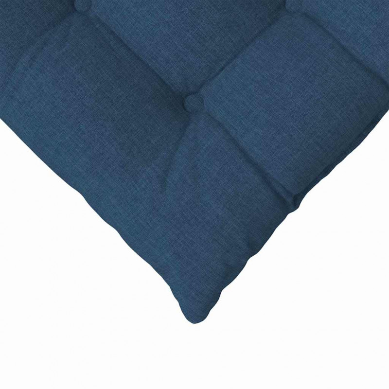 Poduszki na siedziska 4 pcs Niebieski 40 x 40 x 6 cm tkanina