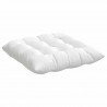 Poduszki na siedziska 4 pcs Biały 40 x 40 x 6 cm tkanina