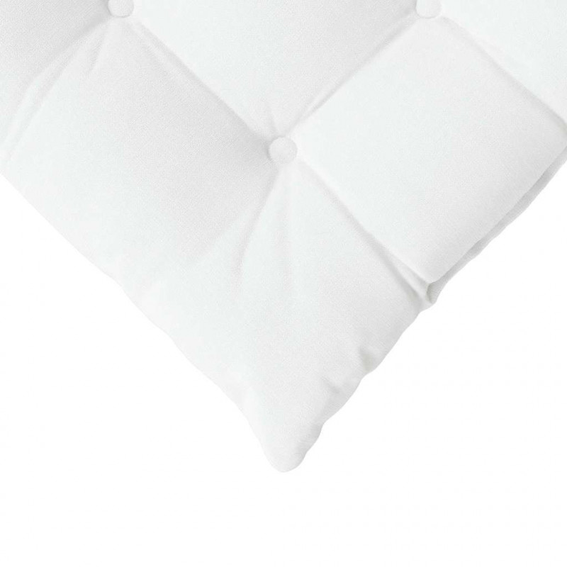 Poduszki na siedziska 4 pcs Biały 40 x 40 x 6 cm tkanina