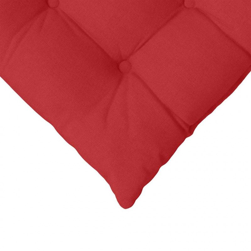 Poduszki na siedziska 4 pcs Czerwony 40 x 40 x 6 cm tkanina