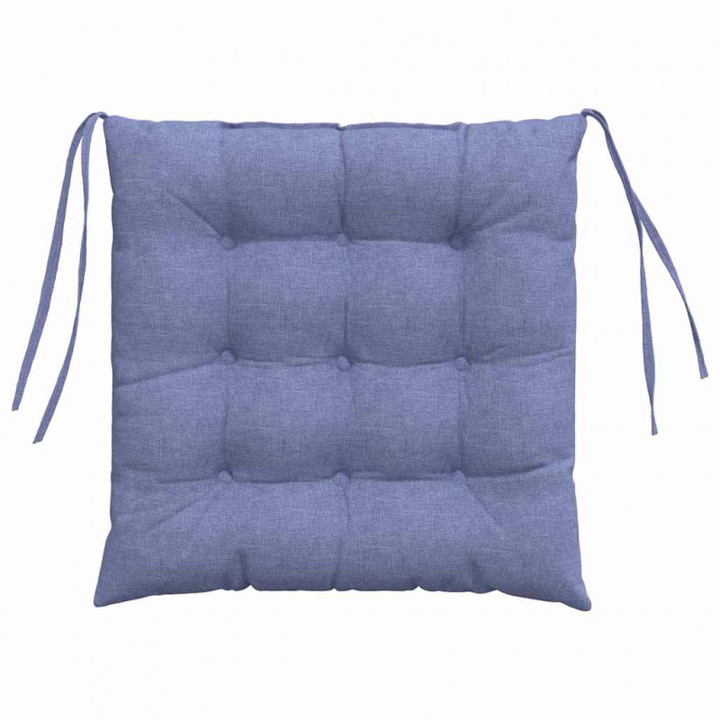 Poduszki na siedziska 4 pcs Niebieski dżins 40 x 40 x 6 cm