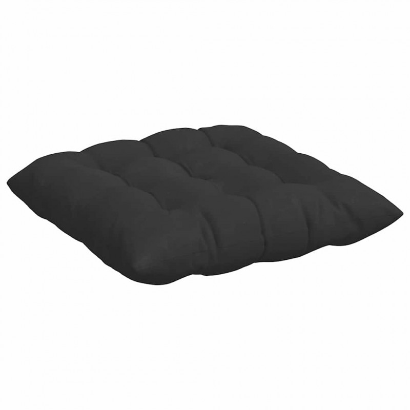 Poduszki na siedziska 4 pcs Czarny 40 x 40 x 6 cm Mikrofibra
