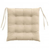 Poduszki na siedziska 4 pcs Kremowy 40 x 40 x 6 cm Mikrofibra