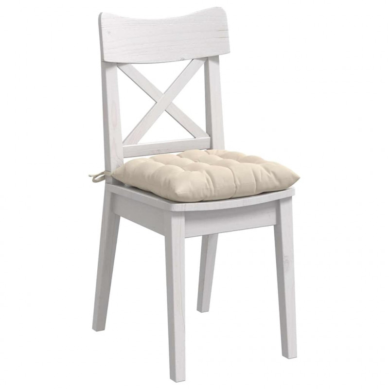 Poduszki na siedziska 4 pcs Beżowy 40 x 40 x 6 cm Mikrofibra
