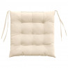 Poduszki na siedziska 4 pcs Beżowy 40 x 40 x 6 cm Mikrofibra