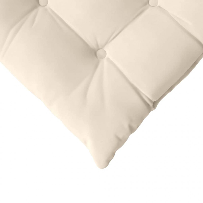 Poduszki na siedziska 4 pcs Beżowy 40 x 40 x 6 cm Mikrofibra