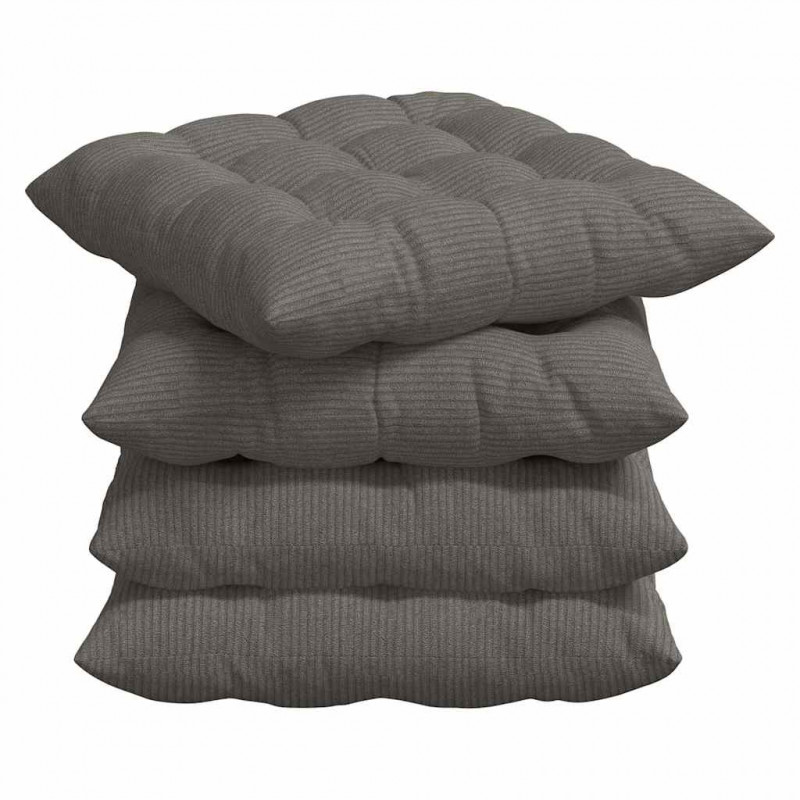 Poduszki na siedziska 4 pcs Jasnoszary 40 x 40 x 6 cm