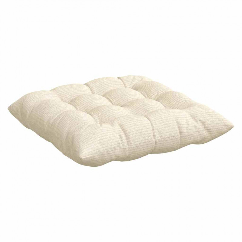 Poduszki na siedziska 4 pcs Kremowy 40 x 40 x 6 cm