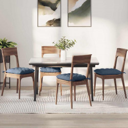 Poduszki na siedziska 4 pcs Niebieski 40 x 40 x 6 cm