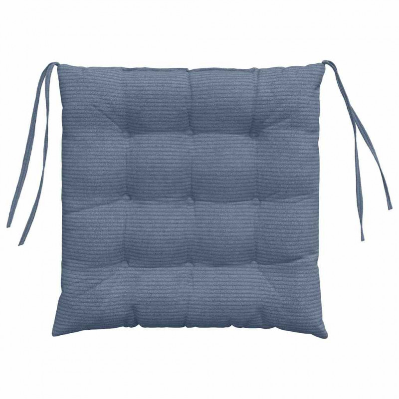 Poduszki na siedziska 4 pcs Niebieski 40 x 40 x 6 cm