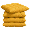 Poduszki na siedziska 4 pcs Jasnożółty 40 x 40 x 6 cm