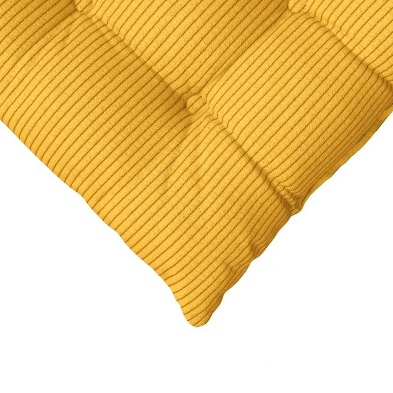 Poduszki na siedziska 4 pcs Jasnożółty 40 x 40 x 6 cm