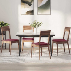 Poduszki na siedziska 4 pcs Czerwone wino 40 x 40 x 3 cm