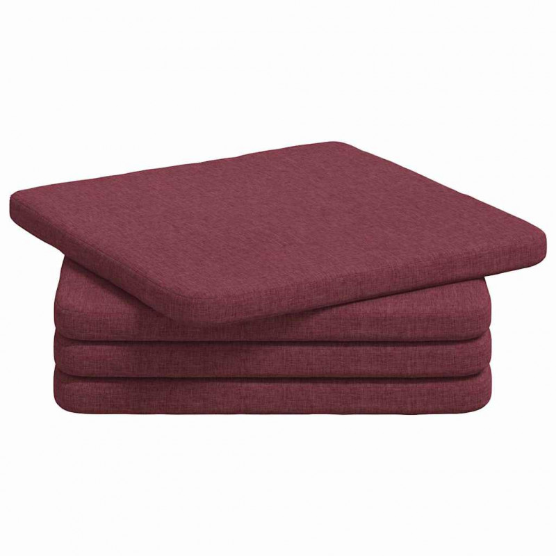 Poduszki na siedziska 4 pcs Czerwone wino 40 x 40 x 3 cm