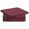 Poduszki na siedziska 4 pcs Czerwone wino 40 x 40 x 3 cm
