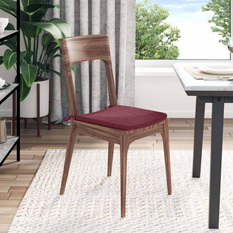 Poduszki na siedziska 4 pcs Czerwone wino 40 x 40 x 3 cm