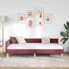 Rama łóżka narożnego Czerwone wino 80 x 200 cm tkanina