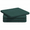 Poduszki na siedziska 4 pcs Ciemna zieleń 40 x 40 x 3 cm