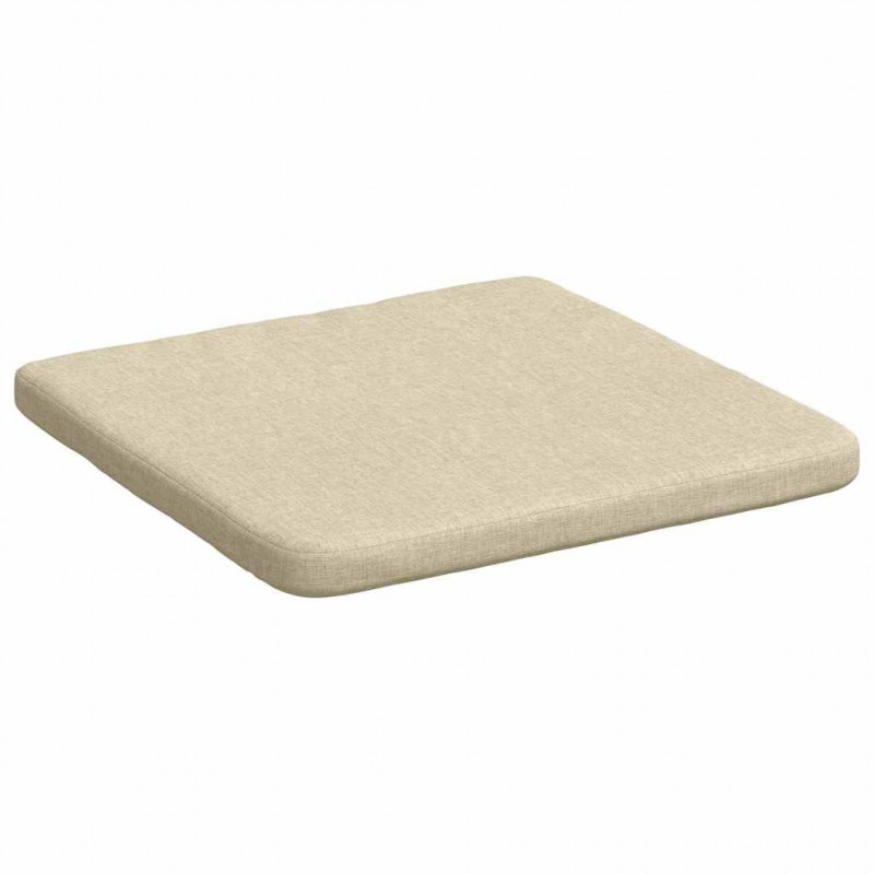Poduszki na siedziska 4 pcs Kremowy 40 x 40 x 3 cm tkanina