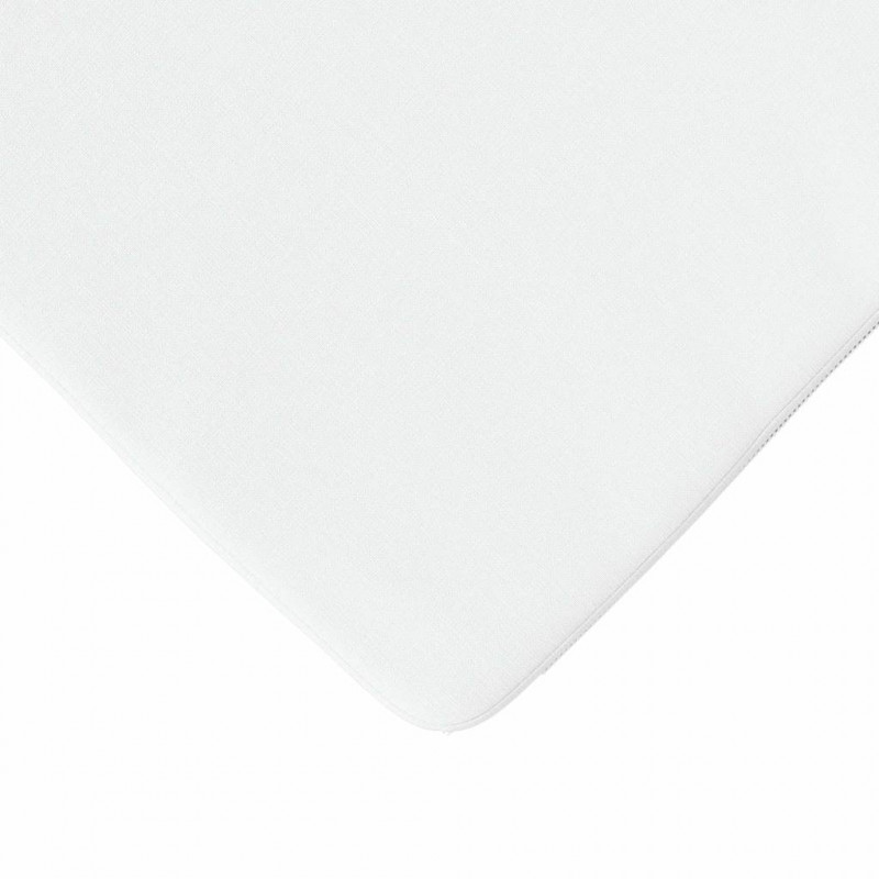 Poduszki na siedziska 4 pcs Biały 40 x 40 x 3 cm tkanina