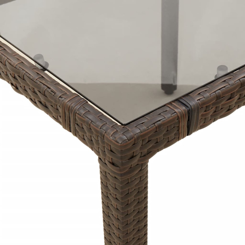 3-cz. zestaw mebli bistro z poduszkami, brązowy, polirattan