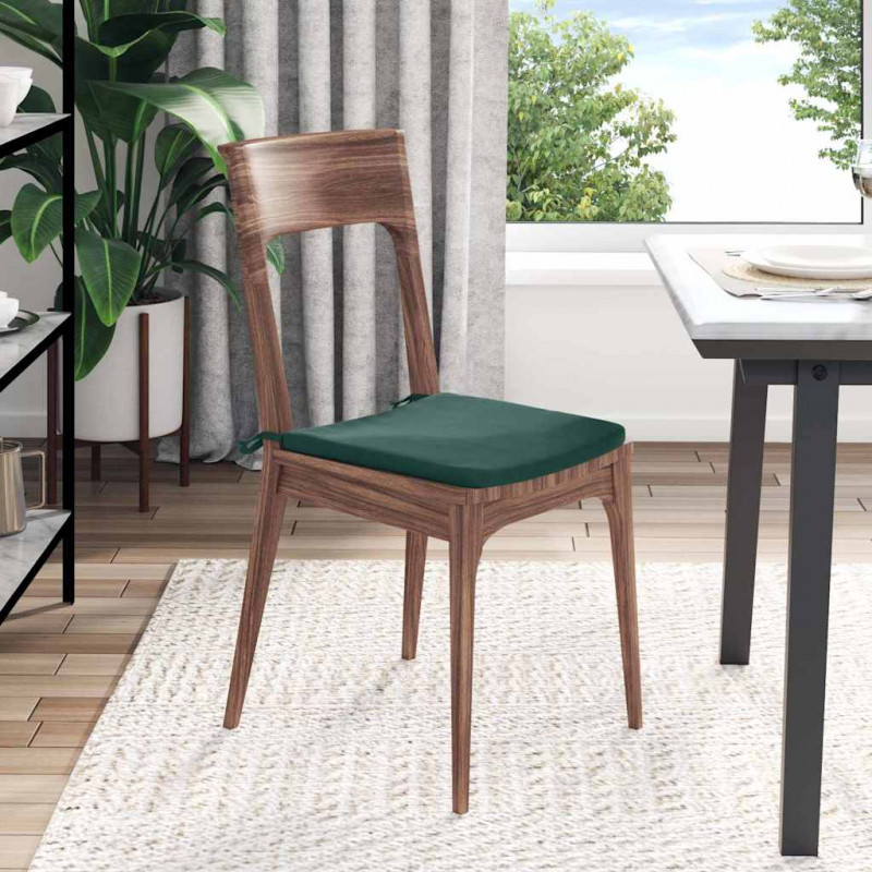 Poduszki na siedziska 4 pcs Ciemna zieleń 40 x 40 x 3 cm