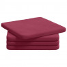 Poduszki na siedziska 4 pcs Czerwone wino 40 x 40 x 3 cm