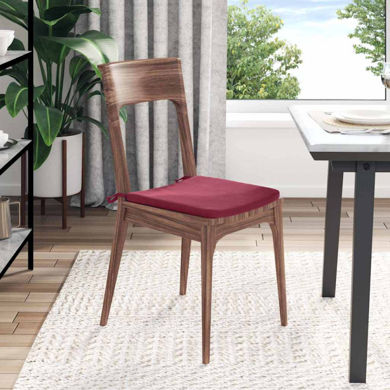 Poduszki na siedziska 4 pcs Czerwone wino 40 x 40 x 3 cm