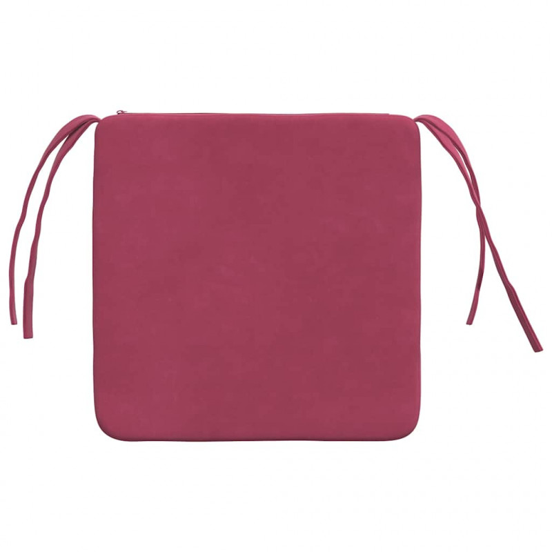 Poduszki na siedziska 4 pcs Czerwone wino 40 x 40 x 3 cm