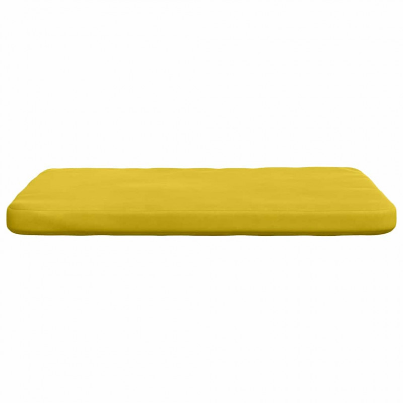 Poduszki na siedziska 4 pcs Żółty 40 x 40 x 3 cm Aksamit