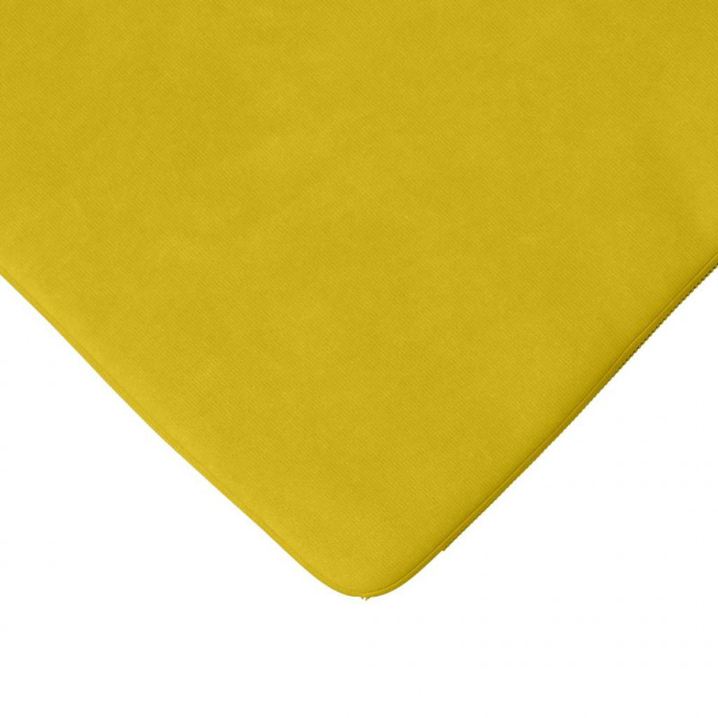 Poduszki na siedziska 4 pcs Żółty 40 x 40 x 3 cm Aksamit