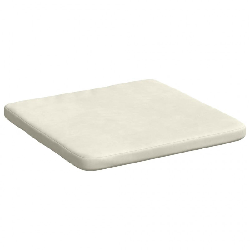 Poduszki na siedziska 4 pcs Kremowy 40 x 40 x 3 cm Aksamit