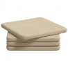 Poduszki na siedziska 4 pcs Kremowy 40 x 40 x 3 cm