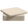 Poduszki na siedziska 4 pcs Beżowy 40 x 40 x 3 cm