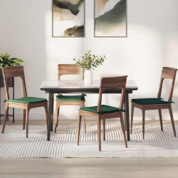 Poduszki na siedziska 4 pcs Ciemna zieleń 40 x 40 x 3 cm
