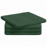 Poduszki na siedziska 4 pcs Ciemna zieleń 40 x 40 x 3 cm