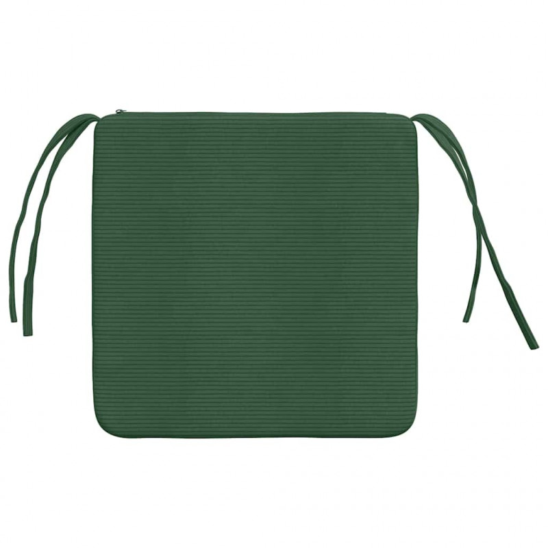 Poduszki na siedziska 4 pcs Ciemna zieleń 40 x 40 x 3 cm