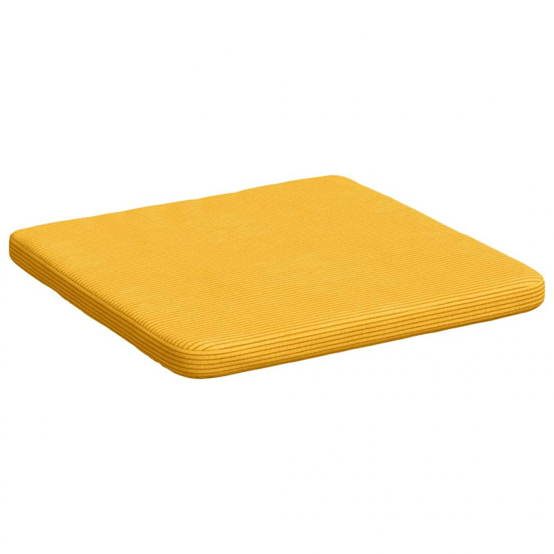 Poduszki na siedziska 4 pcs Jasnożółty 40 x 40 x 3 cm