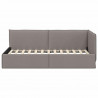 Rama łóżka narożnego Ciemnoszary 80 x 200 cm tkanina