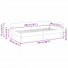 Rama łóżka narożnego Ciemnoszary 80 cm x 200 cm Aksamit