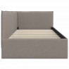 Rama łóżka narożnego Ciemnoszary 90 x 200 cm tkanina