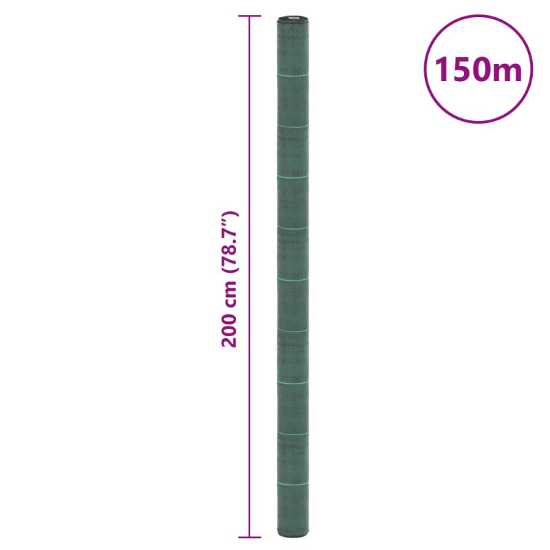 Agrowłóknina antychwastowa, zielona, 2x150 m, PP