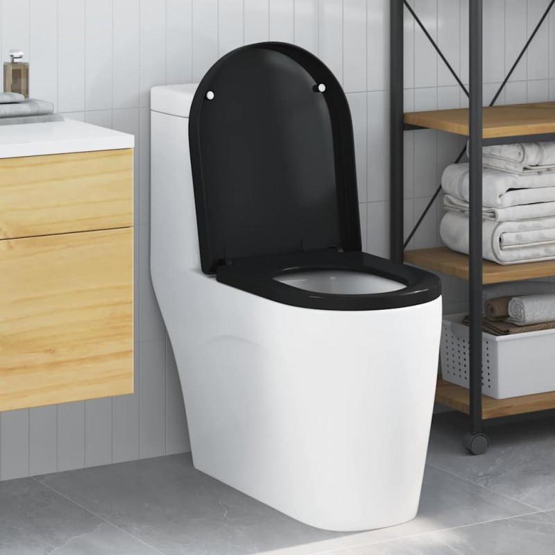 Deska toaletowa Czarny 48 x 36,5 x 4,5 cm polipropylen
