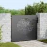 Brama ogrodowa Czarny 85 x 100 cm Stal Malowana Proszkowo