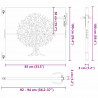 Brama ogrodowa Czarny 85 x 100 cm Stal Malowana Proszkowo