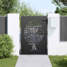 Brama ogrodowa Czarny 85 x 125 cm Stal Malowana Proszkowo