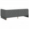 Rama łóżka narożnego Ciemnoszary 90 x 200 cm tkanina