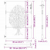 Brama ogrodowa Czarny 85 x 125 cm Stal Malowana Proszkowo